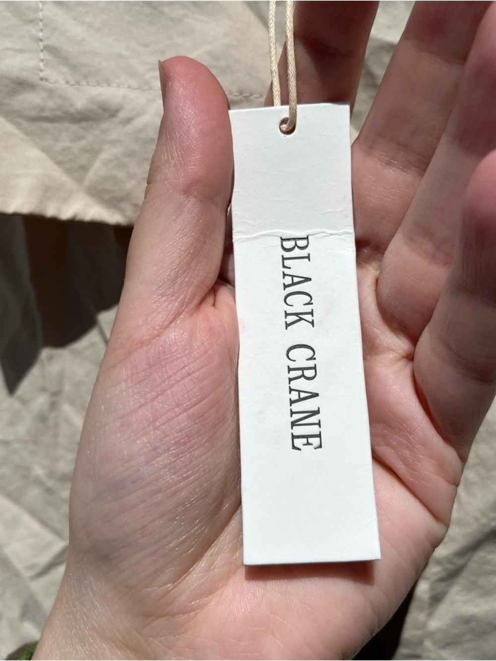 Brand New Black Crane 100% Cotton Relaxed Cream Button-Front Women's Top - Picture 6 of 9